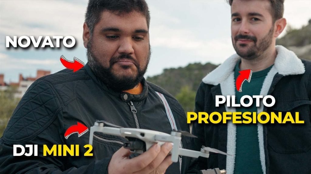 novato-pilota-dji-mini2-con-piloto-profesional